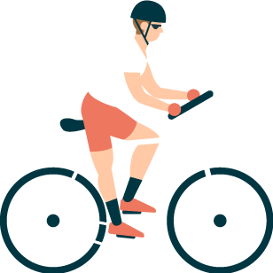Mann beim Radsport